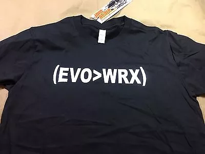 £19.62 • Buy Jdm Style ( Evo > Wrx )  T-shirt  Mitsubishi Is Greater Than Subaru Rally Stance